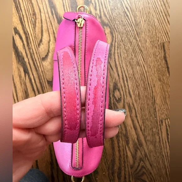 Coach Saffiano hot pink Fuchsia Leather mini Satchel - Picture 3 of 6